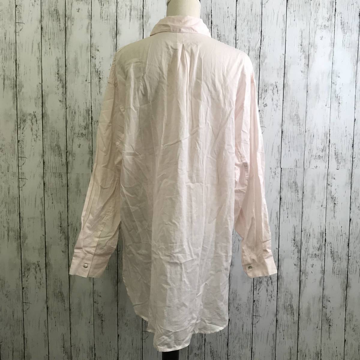 Ungrid 　アングリッド　シアールーズシャツ　Fサイズ　ピンク　 程よい透け感と着回しが効くルーズなサイズ感　S10-204　USED_画像5
