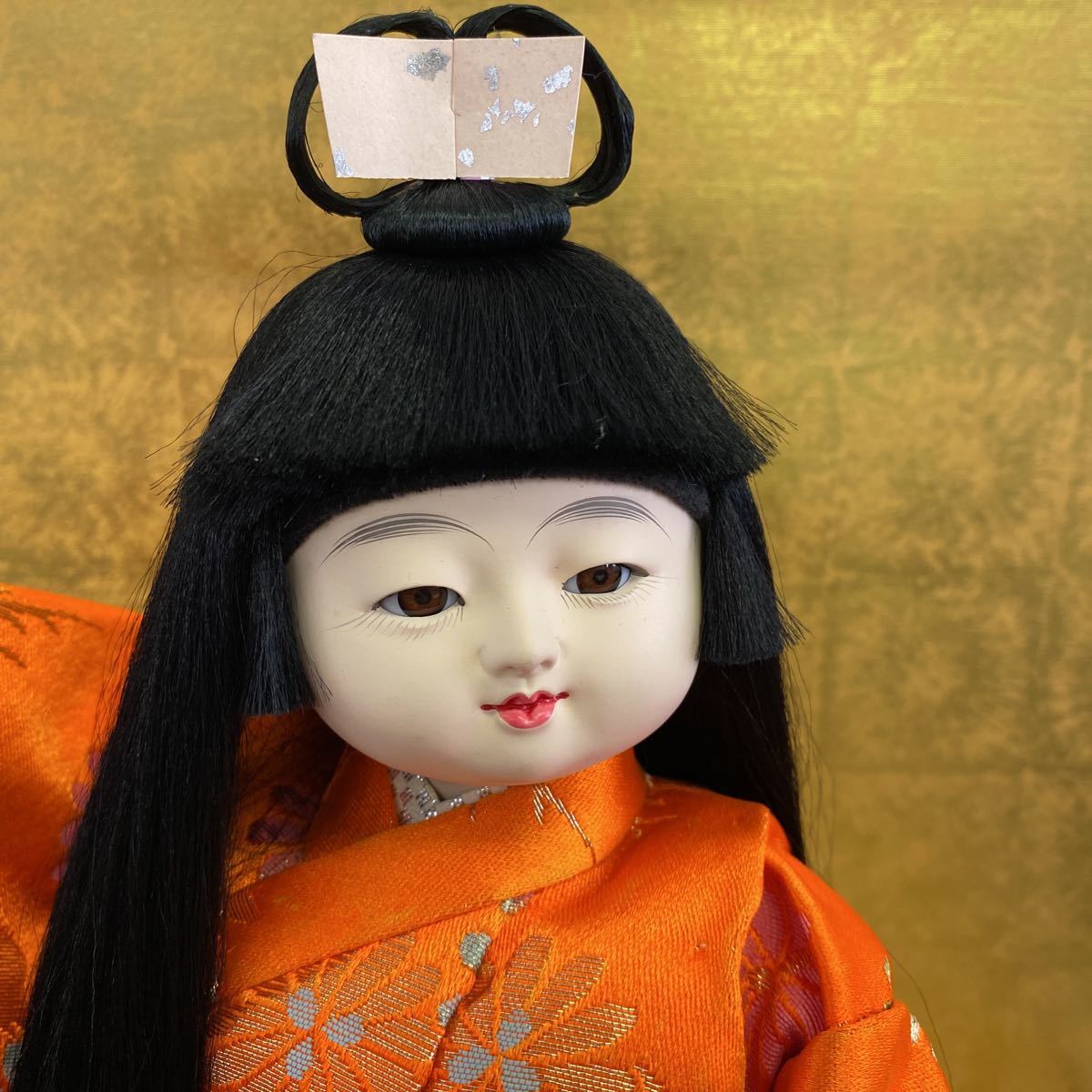 ◆日本人形 童人形 寿 君童作 舞 女の子 着物 コレクション ガラスケース 昭和レトロ アンティーク 置物 飾り インテリア76-15_画像2