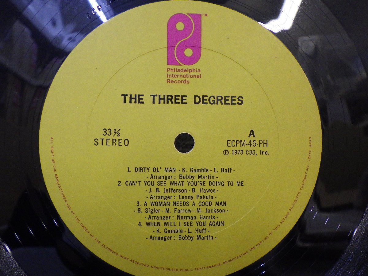 LP レコード THE THREE DEGREES スリー ディグリーズ DIRTY OL MAN CAN'T YOU SEE WHAT YOU'RE DOING TO ME 等 【 E- 】 E1458Z_画像6