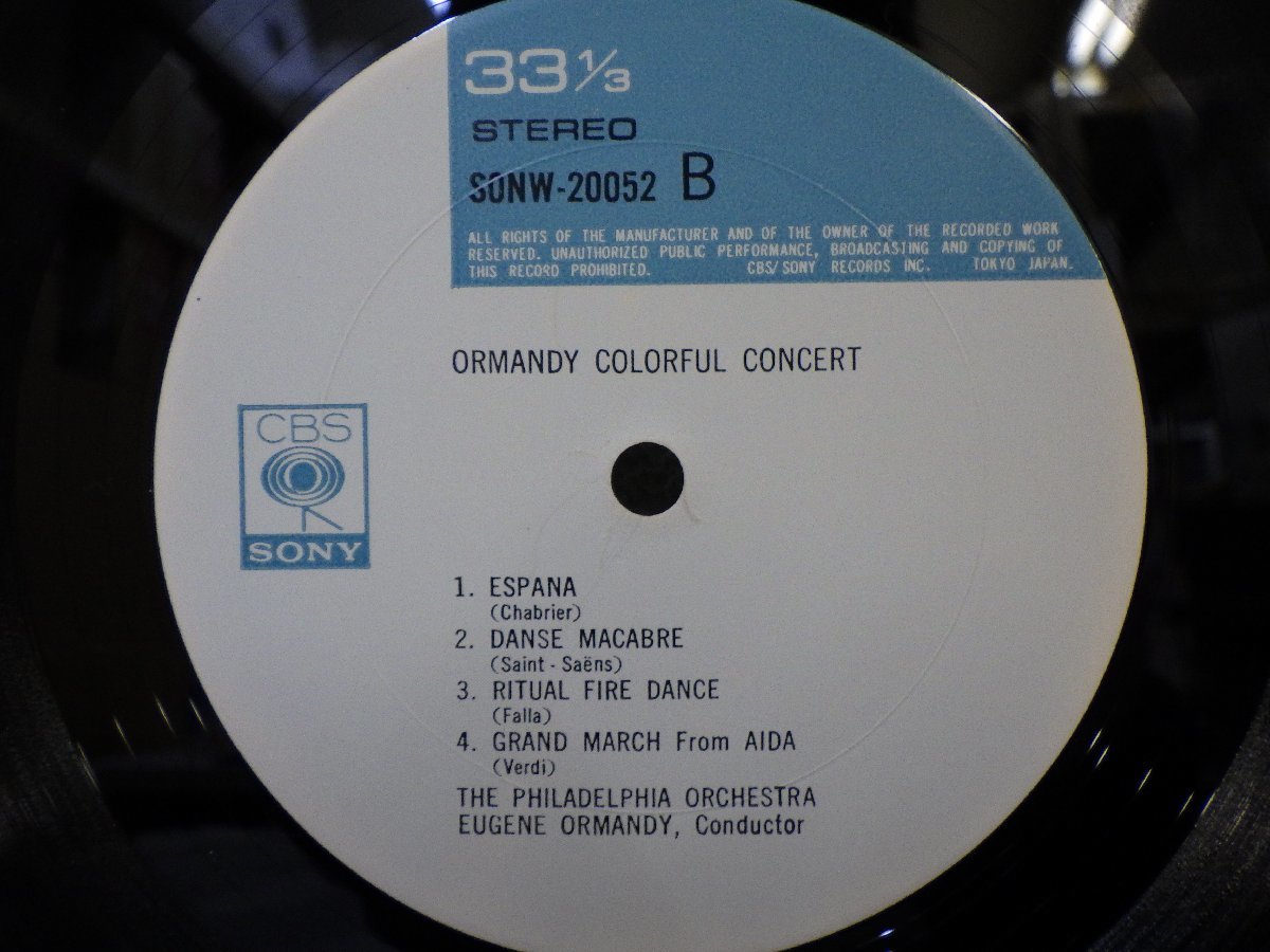 LP レコード 2枚組 ORMANDY COLORFUL CONCERT ユージン オーマンディ 指揮 カラフル コンサート 【 E- 】 E1657Z_画像7