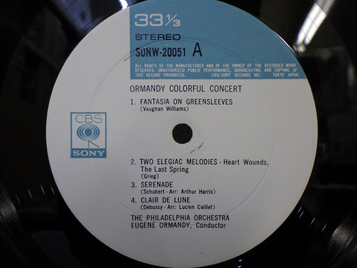 LP レコード 2枚組 ORMANDY COLORFUL CONCERT ユージン オーマンディ 指揮 カラフル コンサート 【 E- 】 E1657Zの画像8