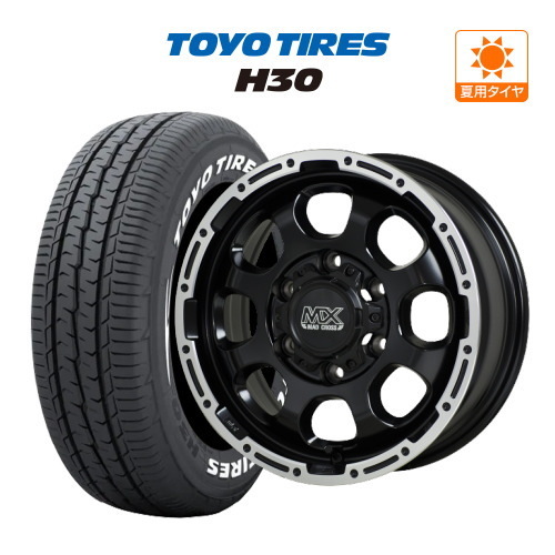 200系 ハイエース ホイール 4本セット ホットスタッフ マッドクロス グレイス TOYO H30 215/65R16 キャラバン_画像1