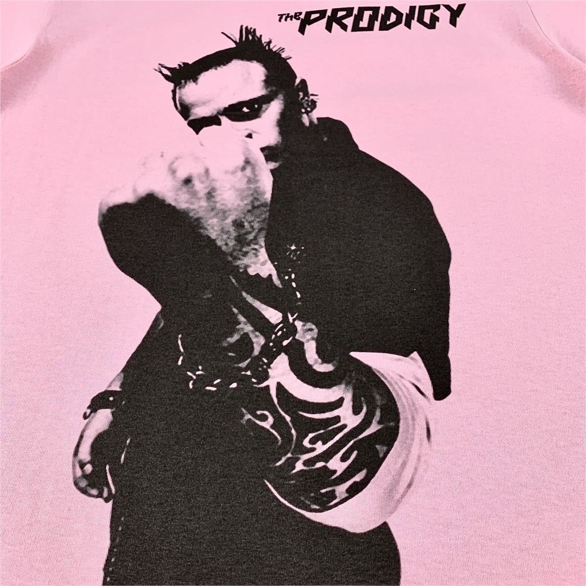 新品 ビッグプリント THE PRODIGY プロディジー キース 90年代 レイヴ RAVE ピンクTシャツS M L XL オーバーサイズ XXL~5XL ロンT パーカー_画像7