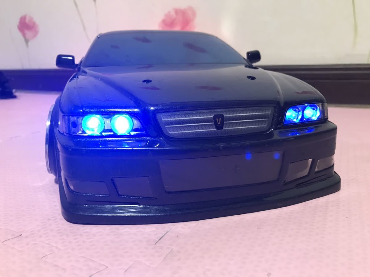 送料無料 1/10 トヨタ チェイサー JZX100 ドリフト LED付き 送料無料 1/10 トヨタ チェイサー JZX100 ドリフト LED付き