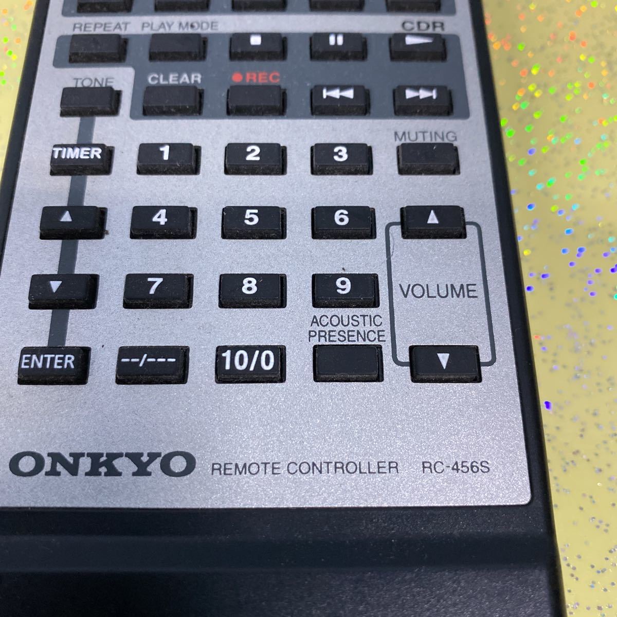 ONKYO オンキョー リモコンRC-456S☆現状品★赤外線チェック済み☆_画像4