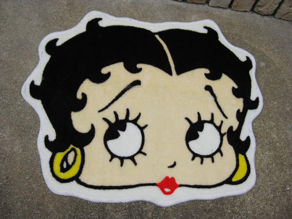 ベティちゃん ダイカットフロアマット (フェイス)67cm ビッグ Betty Boop ベティブープ 玄関 かわいい 西海岸風 インテリア アメリカン雑貨の画像2