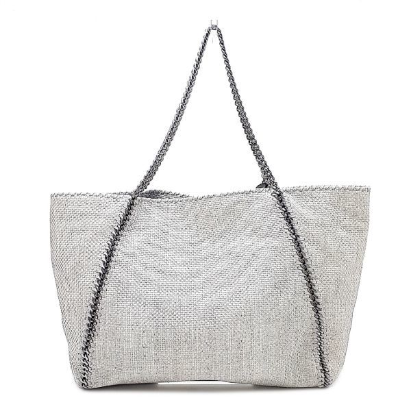 美品 ステラマッカートニー トートバッグ ストローバッグ チェーン