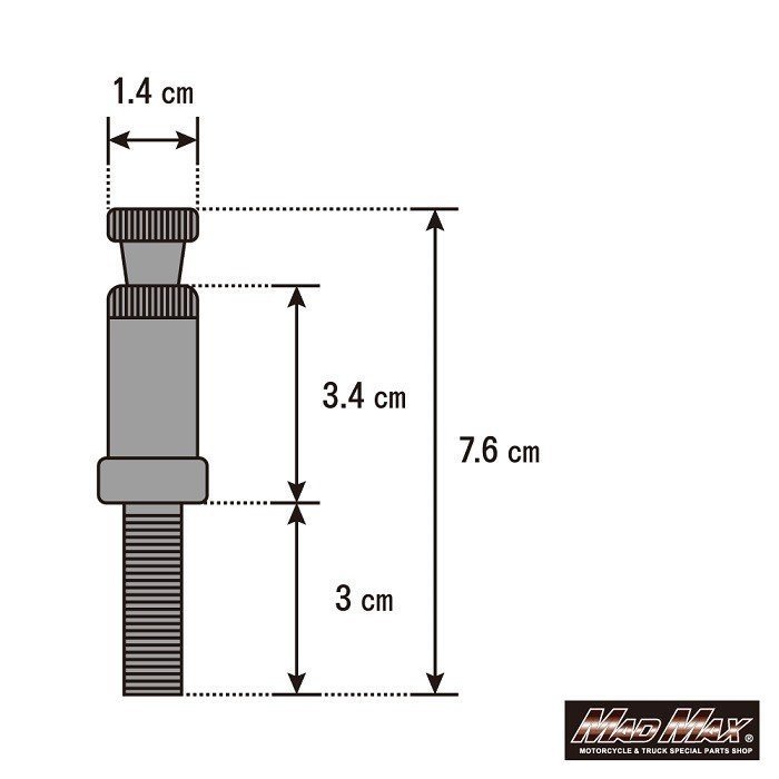 【MAD MAX/マッドマックス】★ヨーロピアンウインカー/ 汎用 丸型 スモークレンズ 取付ステー付き【1個/MM11-0057-SM】_画像2