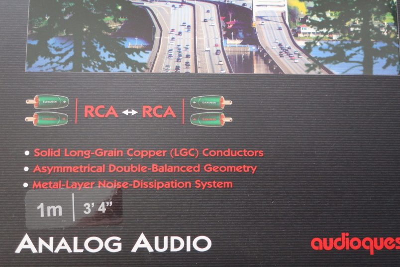 オーディオクエスト　audioquest　RCAケーブル　Evergreen　１ｍ　新品未使用_画像3
