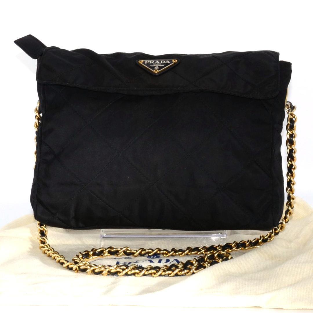 国内正規□ 良品✨ PRADA プラダ キルティング チェーン ハンドバッグ