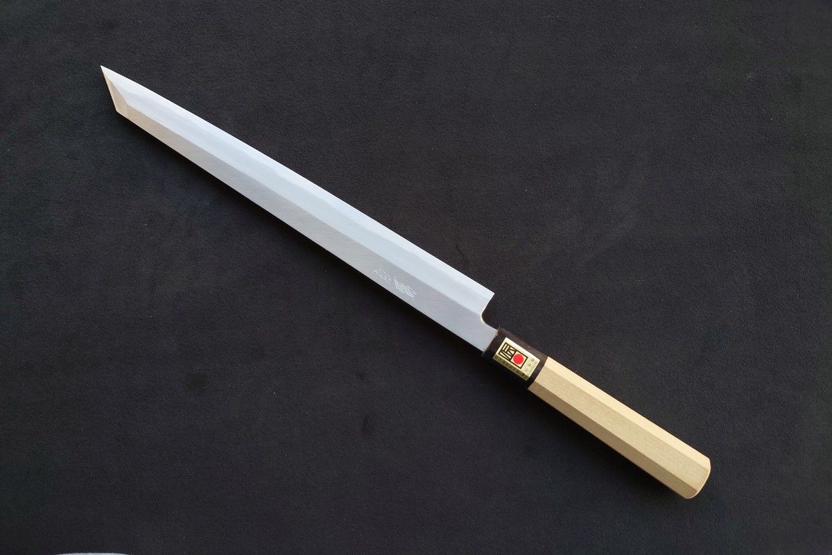 代引不可 白鷺 柳刃包丁 切付 柳刃 刺身包丁 ☆送料無料☆堺打刃物青二