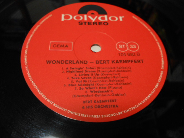 LP　BERTKAEMPFERT／WONDERLAND_画像5