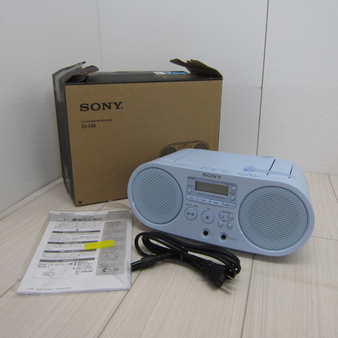 3418PA【ほぼ未使用】ソニー CDラジオ ZS-S40 : FM/AM/ワイドFM対応 ブルー ZS-S40 L