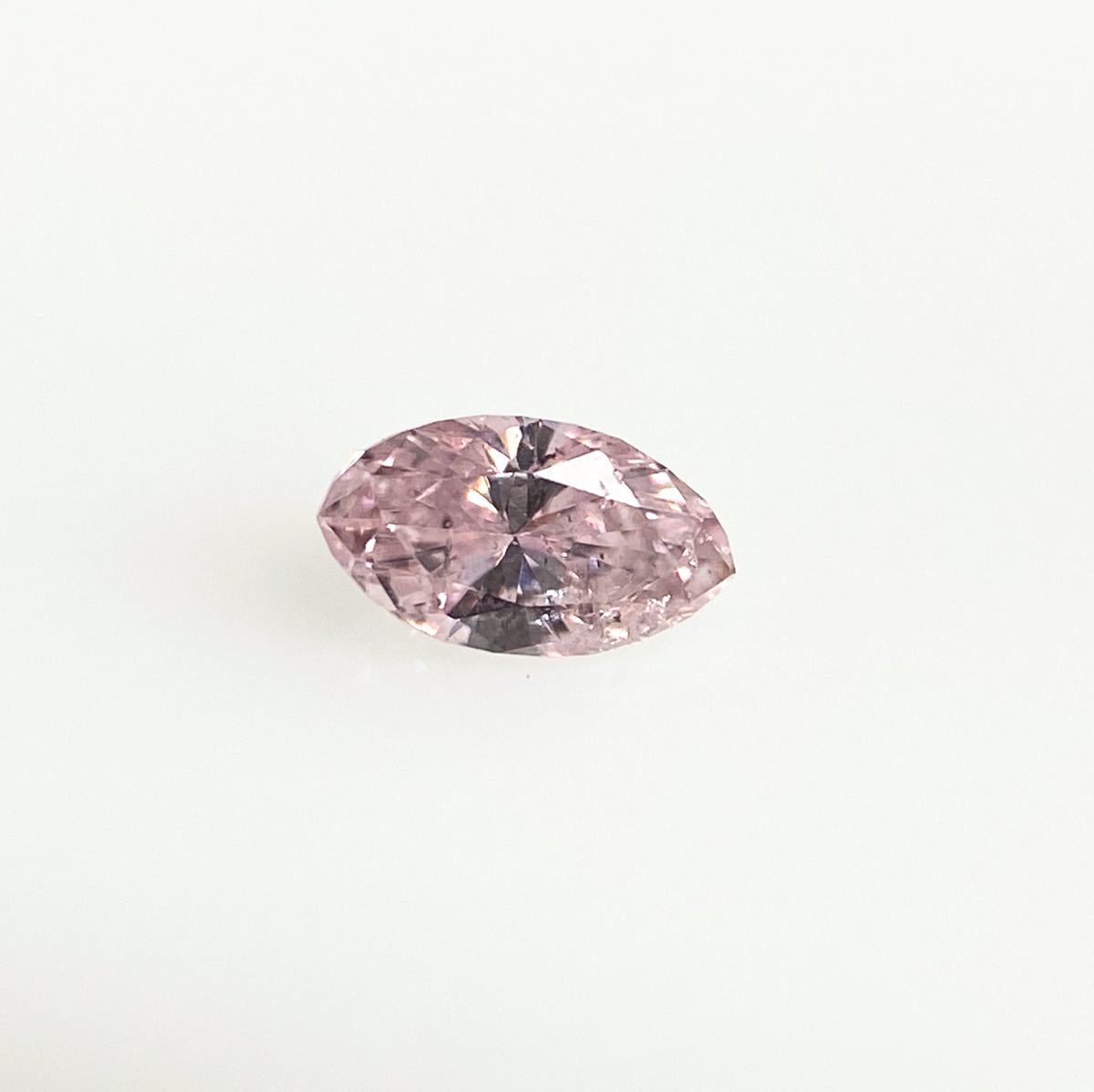 0.045ct FANCY PURPLISH PINK I1 pair Shape pink diamond loose 