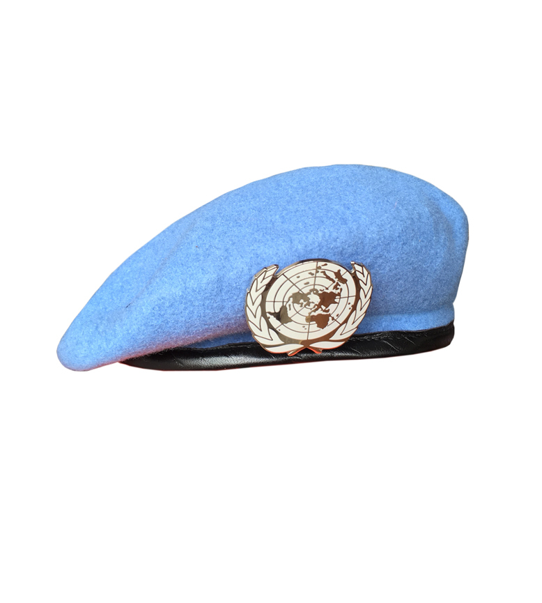 UN 国連ベレー帽 帽章付 帽子 キャップ サイズ多数_画像1