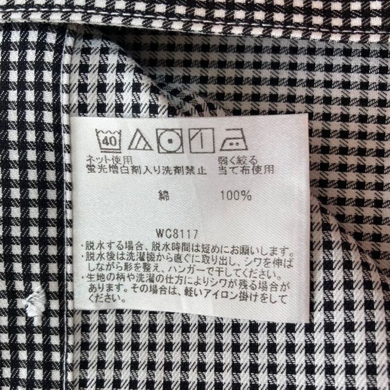 未使用 新品同様 スーツのアオキ LESMUES レミュー 長袖 ワイシャツ ボタンダウン 黒 白 チェック メンズ 紳士 ビジネス 結婚式 フォーマル_画像7