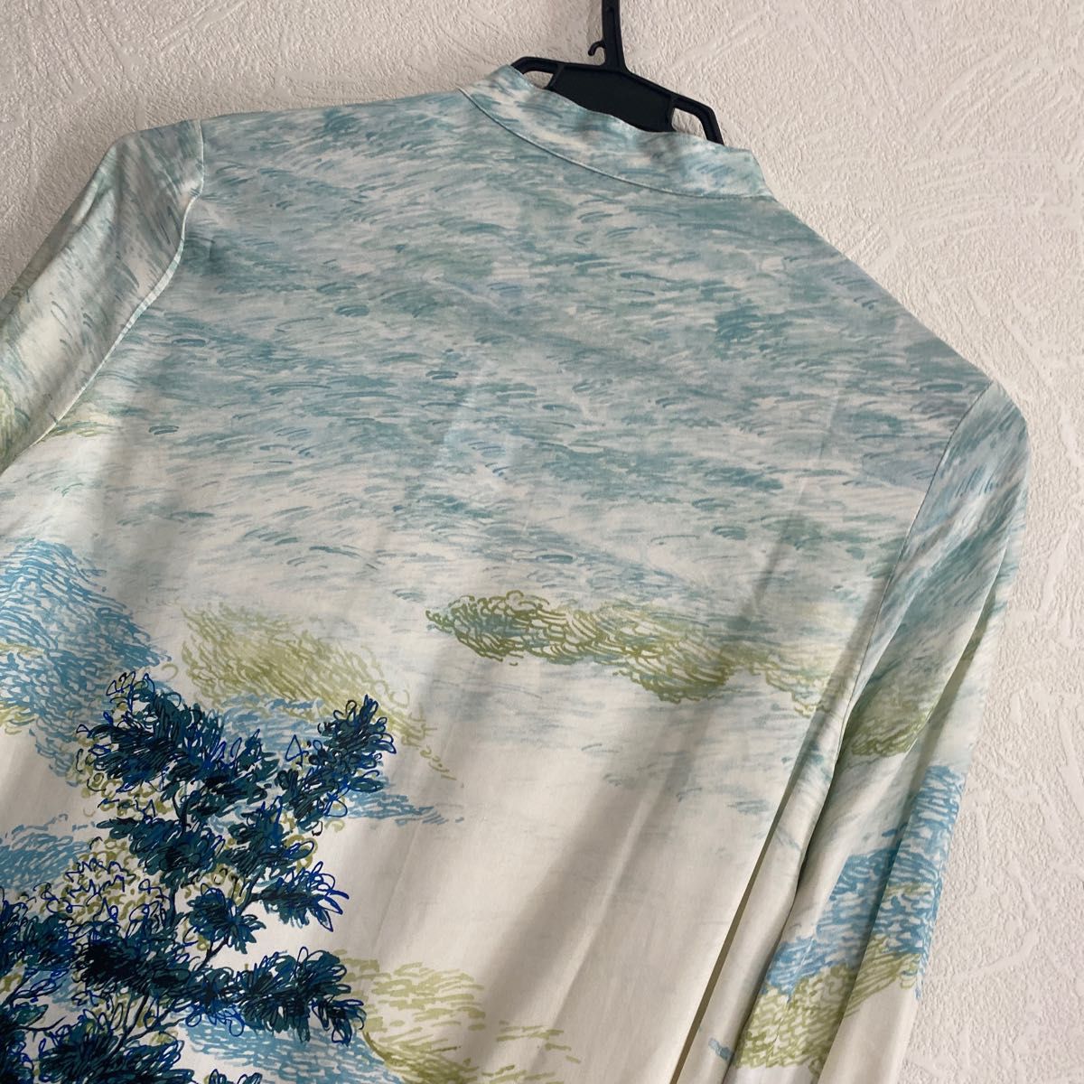 日本製 Lois CRAYON風景画ワンピース 長袖ワンピース サイズM