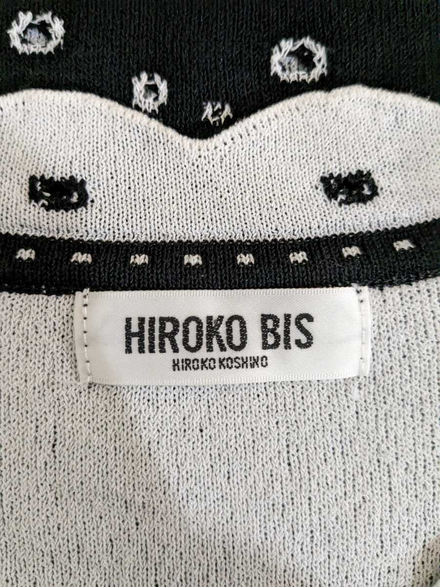 ●送料無料★HIROKO BIS　ヒロコビス　HIROKO KOSHINO　ノースリーブ　タンクトップ　トップス　ニット　レディース　サイズ9_画像5