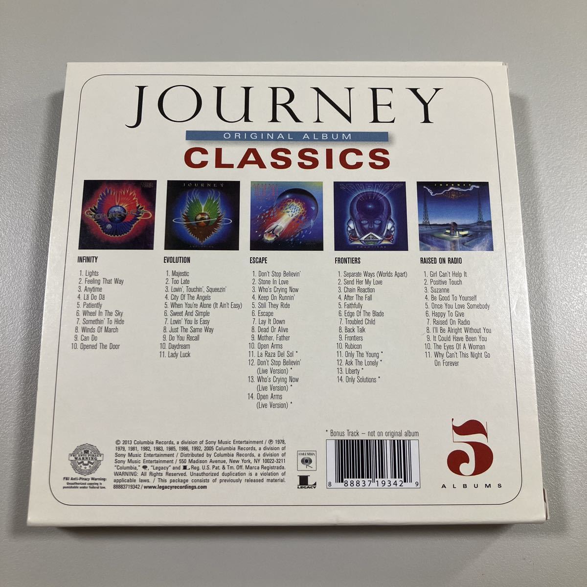 1枚当たり798円！　輸入盤CD-BOX　JOURNEY　ジャーニー　ORIGINAL ALBUM CLASSICS_画像2