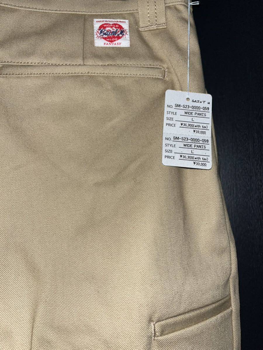 saint michael WIDE PANTS sizeL SM-S23-0000-059 セントマイケル