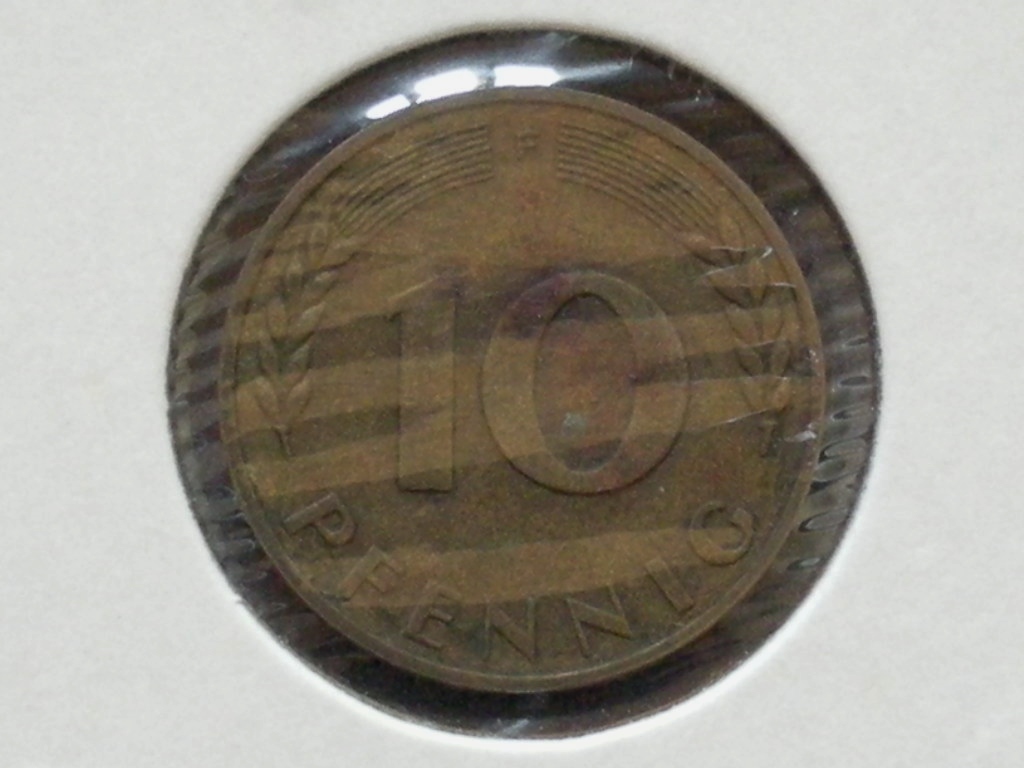 ドイツ◆10PFENNIG(10ペニヒ)◆BRASS-CLAD STEEL貨■1949年_画像1