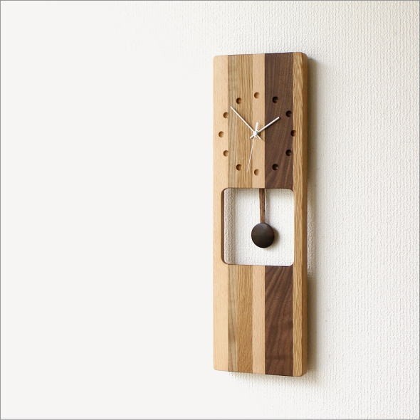 壁掛け時計 掛け時計 掛時計 壁掛時計 木製 おしゃれ 振り子時計 振子時計 シンプル ウッドウォールクロック オルロージュA_画像2