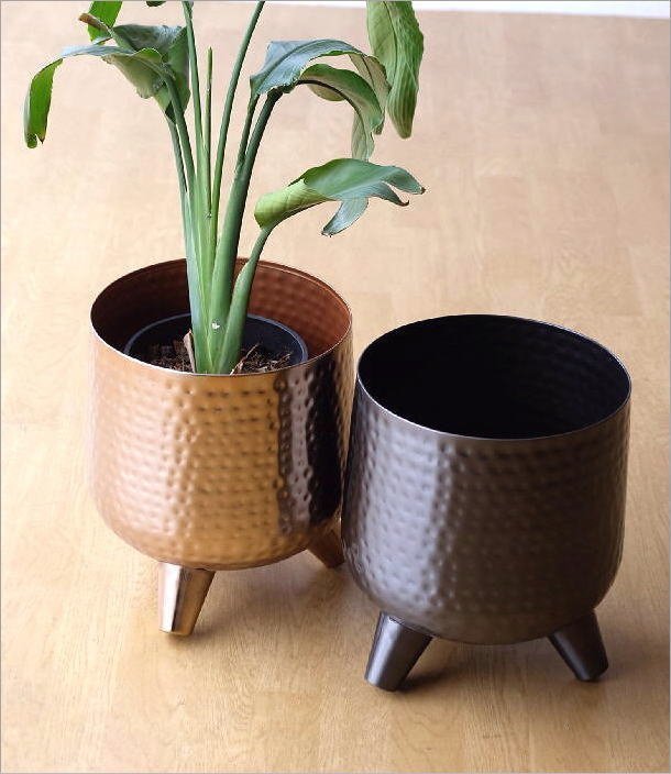  pot cover planter cover flower pot stylish iron with legs with legs metal pot [B color ] free shipping ( one part region excepting ) spc2214b