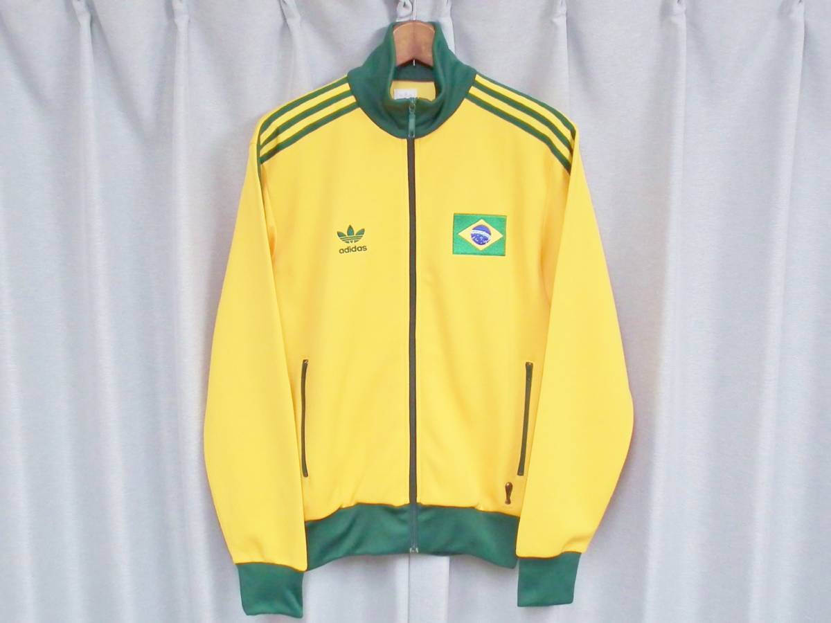 ★希少美品 adidas アディダス トラックトップ サッカー ブラジル 代表 クラシック ジャージ 復刻 2006 ドイツ ワールドカップ 記念 モデル