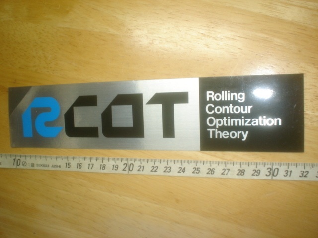 売り切り・・♪新品在庫品・RCOT Rolling Contour Optimization Theory・メタル調ステッカー（22.3㎝）不明？_サイズ：約22.3㎝