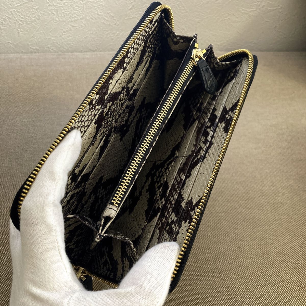 クロコダイル長財布/内装蛇革/金運/開運/シャム鰐/レア メンズ