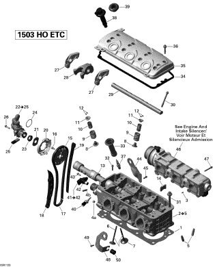 SEADOO GTX LTD iS 260\'11 OEM section (Cylinder-Head) parts Used [X2212-11]