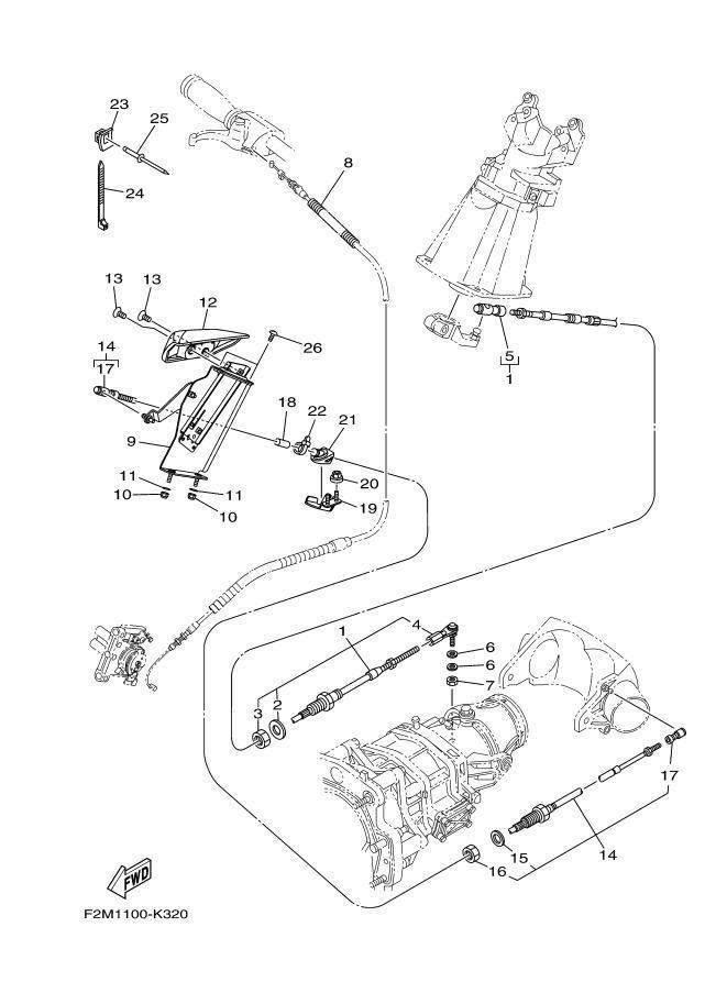 YAMAHA VXR'11 OEM section (CONTROL-CABLE) parts Used [Y2371-03]_画像3