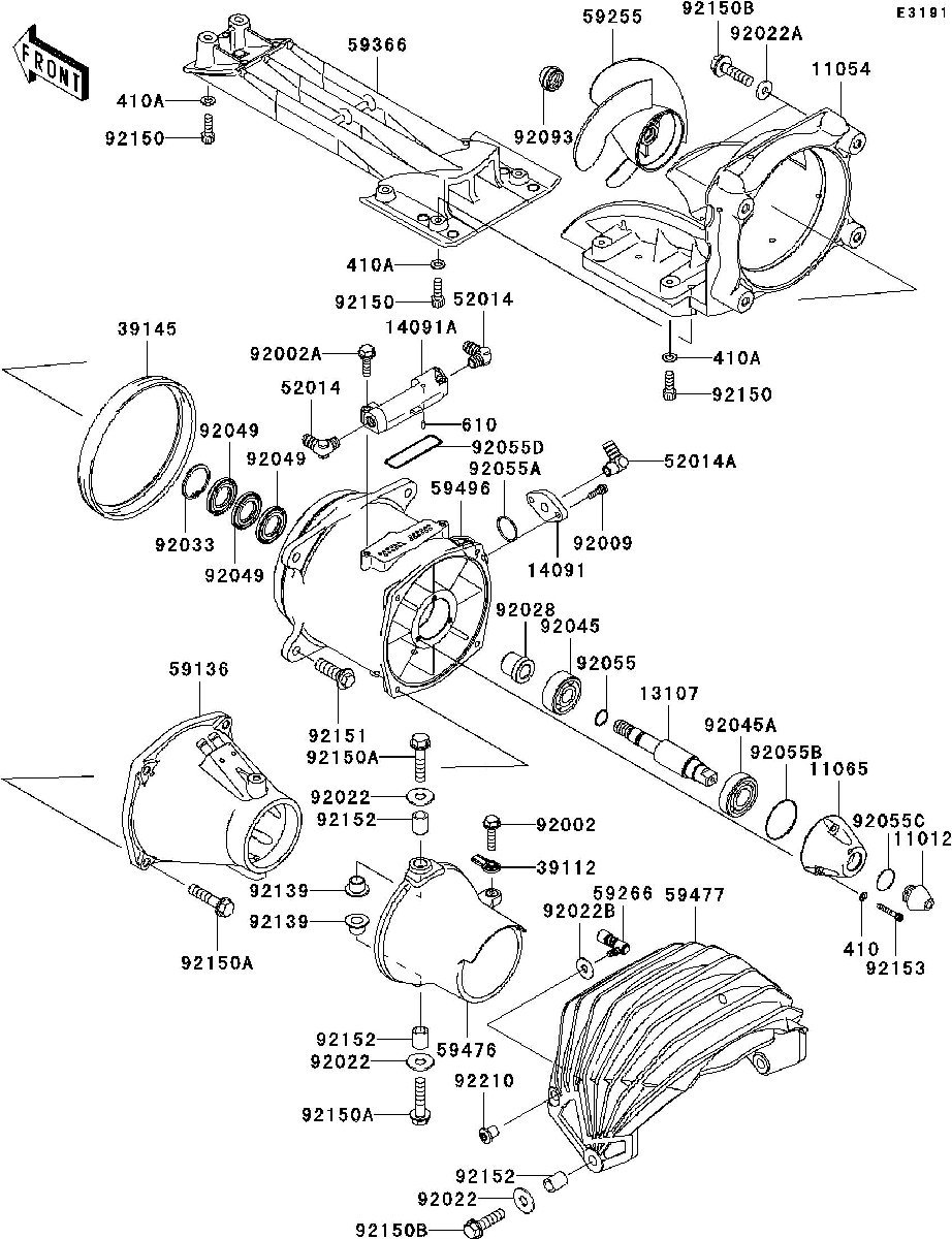 Kawasaki ULTRA250X'08 OEM section (Jet-Pump) parts Used [K1660-38]_画像3