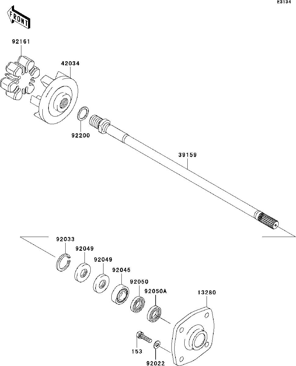 Kawasaki ULTRA260X'10 OEM section (Drive-Shaft) parts Used [K0956-04]_画像3