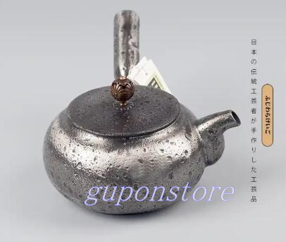 高品質 砂鉄 鉄壺 コーティングなし 手作り鉄 やかんを沸かす お茶の道具 600ML