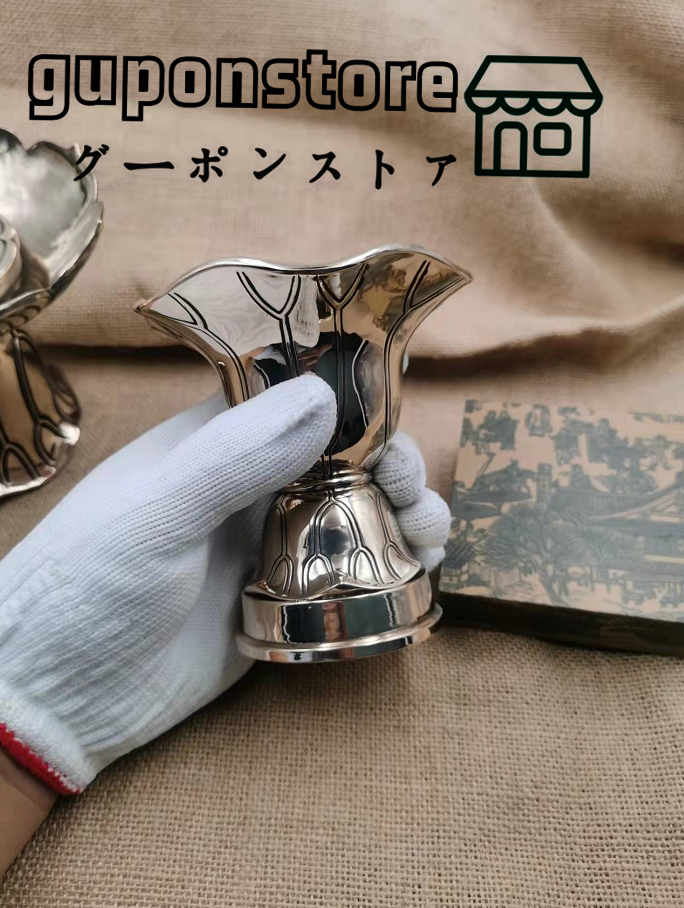 密教法具 寺院用仏具】極上品 聖天用品 聖天法具 花水器 真鍮製磨き仕上げ-