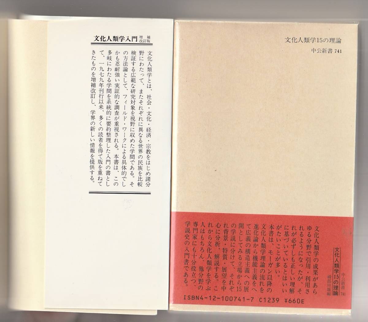 中公新書2冊　文化人類学15の理論　綾部恒雄編／文化人類学入門　増補改訂版　祖父江孝男_画像4