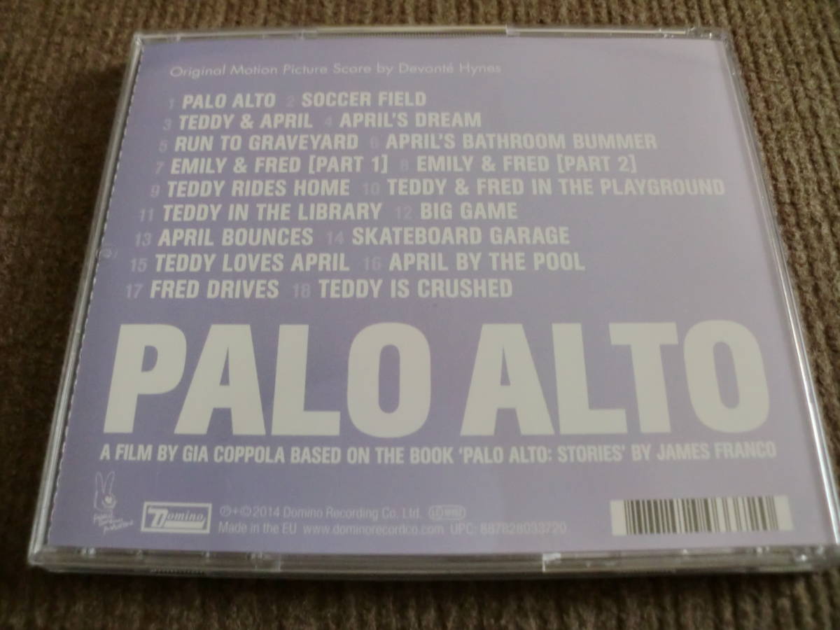 「パロ・アルト　PALO ALTO」OST　ジア・コッポラ監督　17曲　輸入盤_画像2