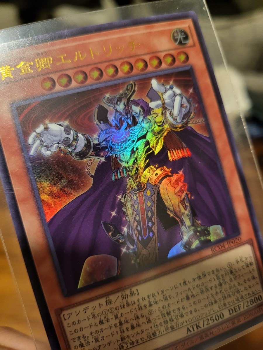 黄金卿エルドリッチ RC04-JP020 遊戯王OCG RARITY COLLECTION - QUARTER CENTURY EDITION -デュエルモンスターズレアリティ絵違い5枚セット_画像5