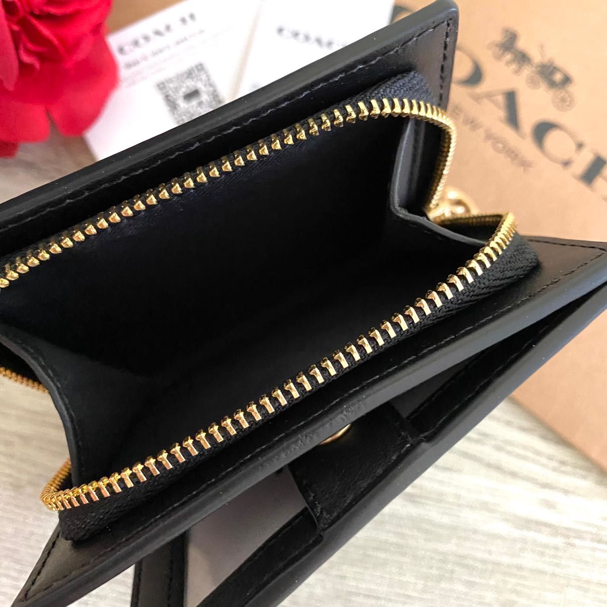 新品》COACH メンズ ブラウン シグネチャー レザー 折り財布|PayPayフリマ