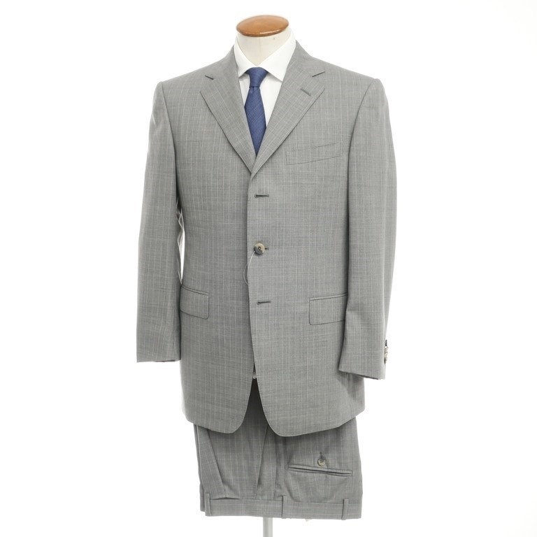 珍しい エルメネジルドゼニア Ermenegildo Zegna ウール ストライプ 3B