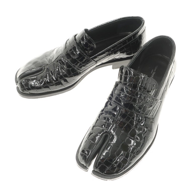 マルタンマルジェラ22 Martin Margiela 22 クロコ型押しレザー 足袋