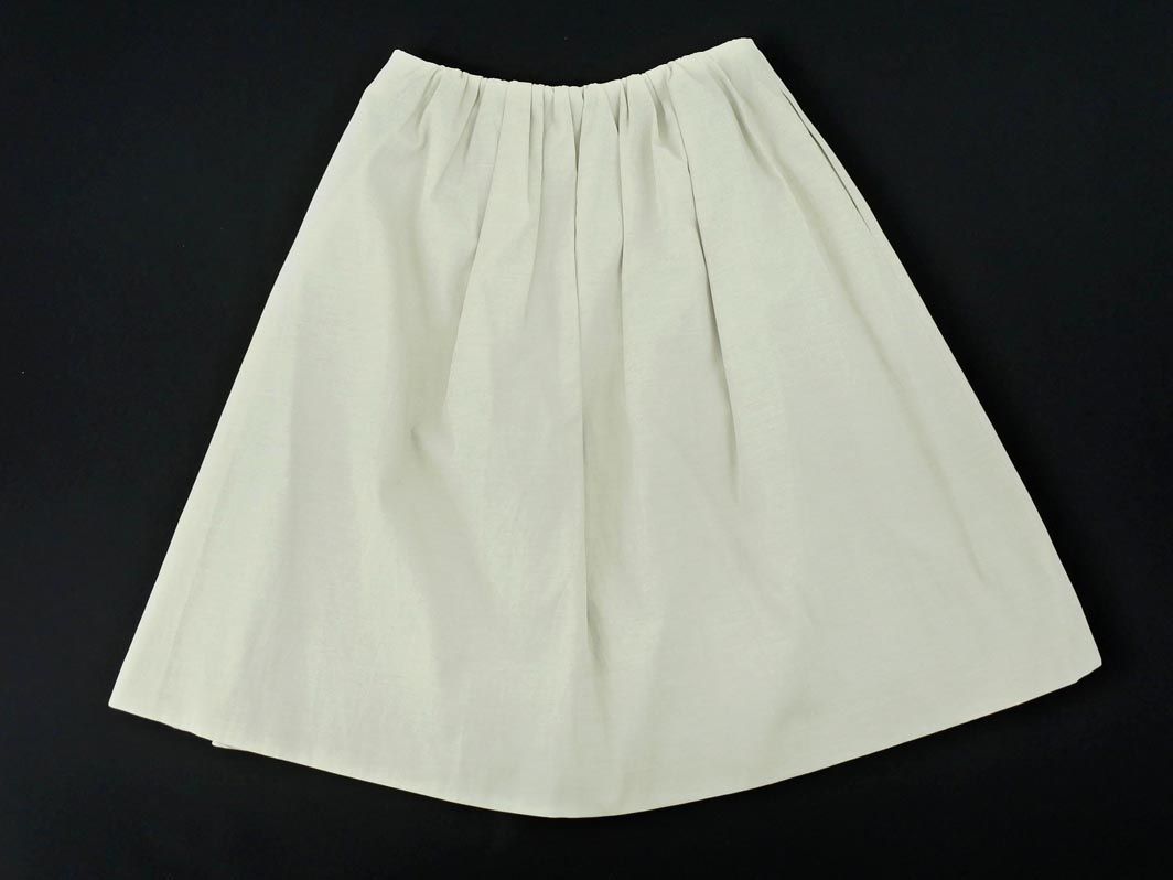  cat pohs OK BALLSEY Ballsey Tomorrowland linen.gya The -A line trapezoid skirt size34/ eggshell white #* * dcc2 lady's 