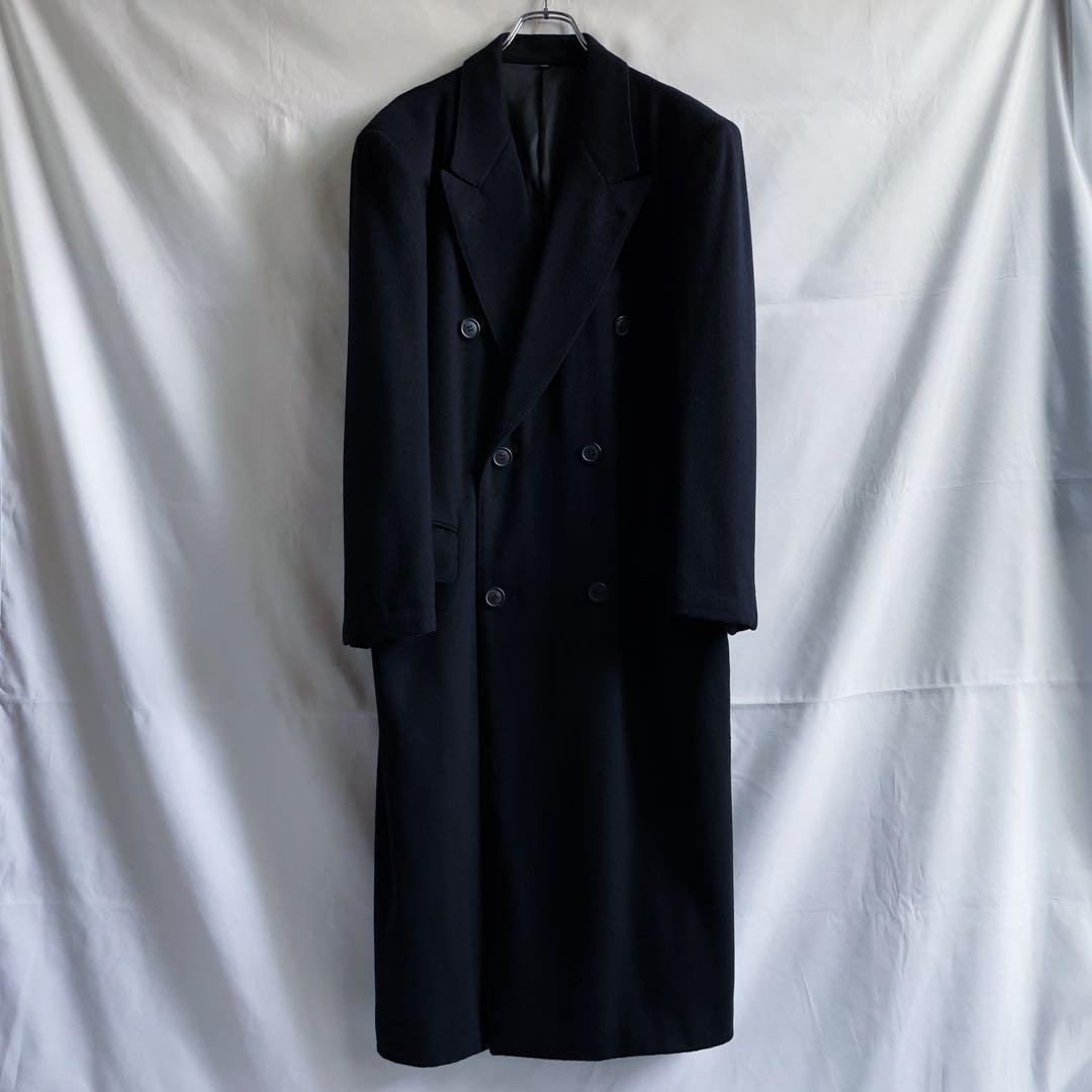 Yves Saint Laurent】ウールダブル チェスターコート ブラック