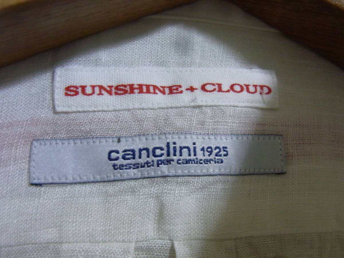 新品 sunshine cloud 麻 リネン シャツ  canclini カンクリーニ 0 grown in the sunの画像2