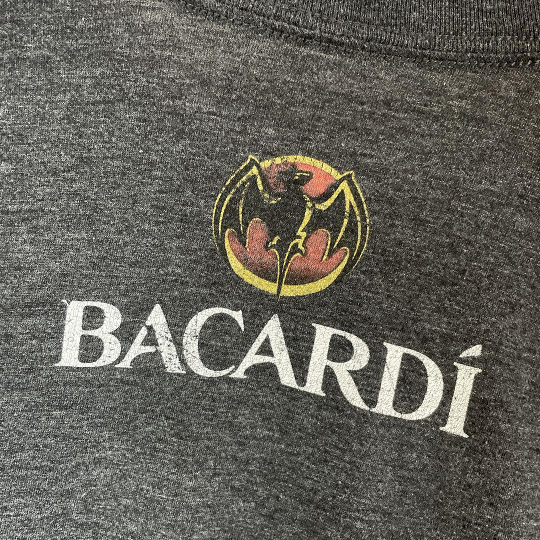 BACARDI バカルディ センターロゴ 両面デザイン Tシャツ 半袖 輸入品 春服 夏服 海外古着 会社 企業 酒 ラム ゆったり こうもり_画像6