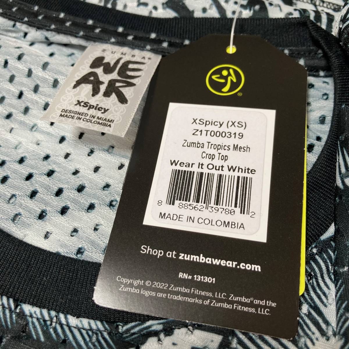 ZUMBA ズンバウェア Z1T000319 XS トロピクス メッシュ_画像4