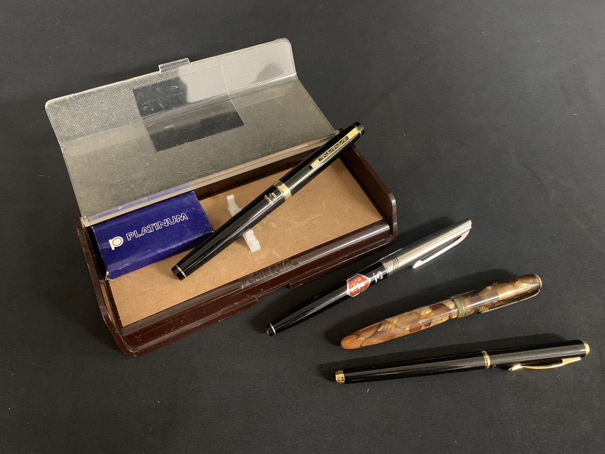 PLATINUM/PARKER/PILOT プラチナム パーカー パイロット 万年筆 ペン先 18K 14k 4本まとめて/ジャンク扱い 現状渡し_画像1