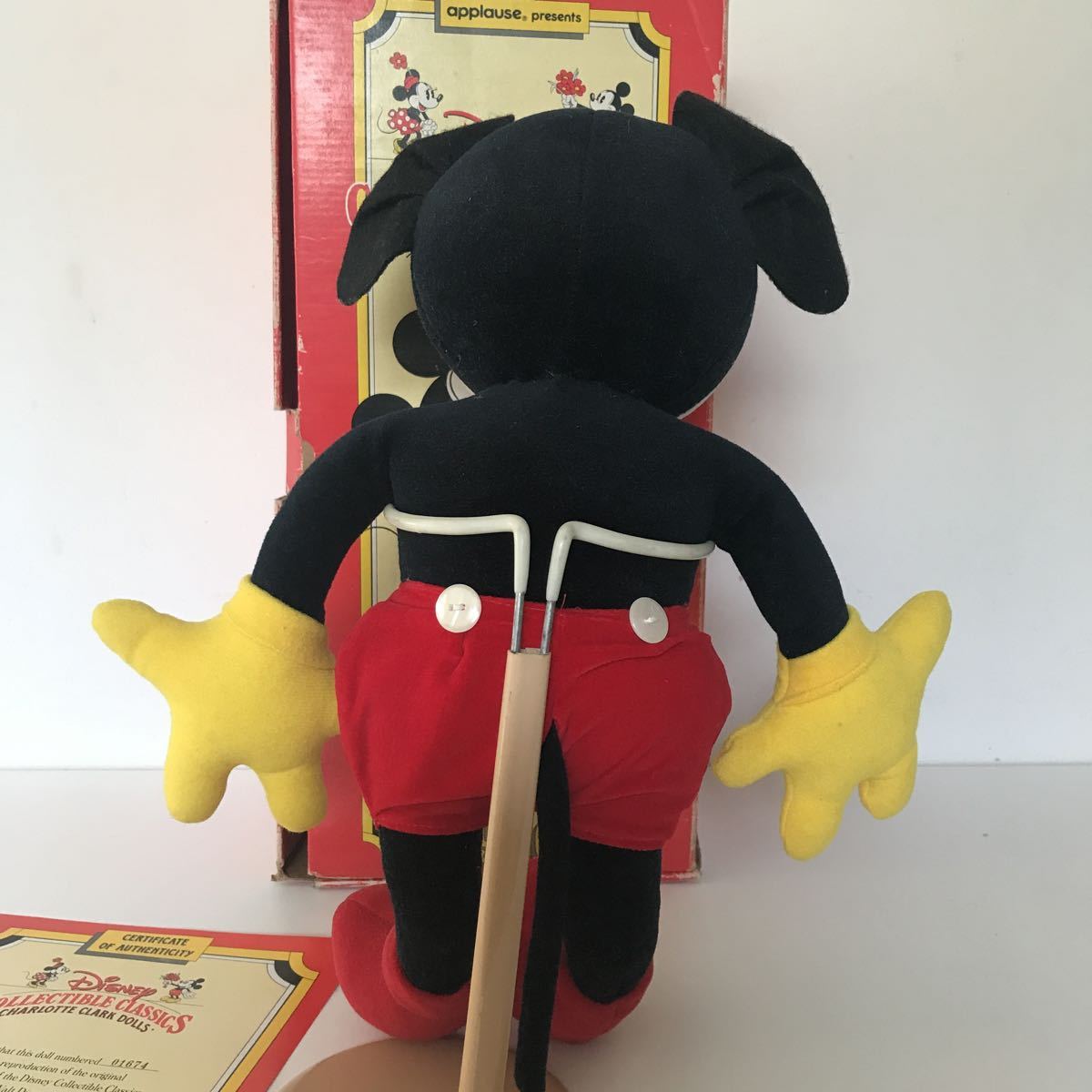  ultra rare America Los Angeles limitation one ten thousand body 1990 serial number 1674 soft toy Mickey Mouse Disney 90 period retro Mickey USA