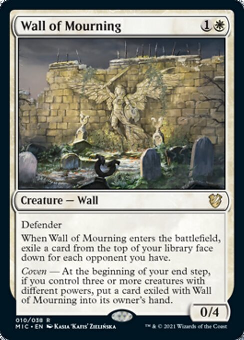 MTG ■白/英語版■ 《哀悼の壁/Wall of Mourning》イニストラード:真夜中の狩り統率者 MIC_画像1